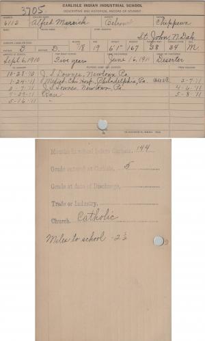 Alfred Merrick Student File