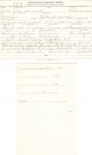 John Seminole Student File