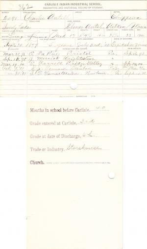 Charles Antell Student File
