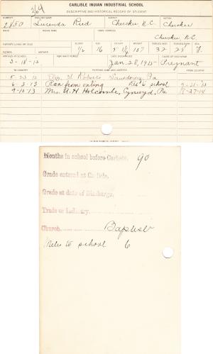 Lucinda Reed Student File Lucinda Reed Student File