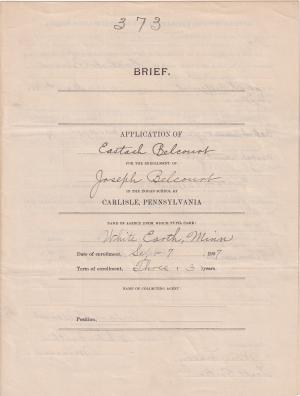 Joseph Belcourt Student File