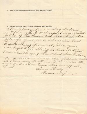 Frank Cajune Student File