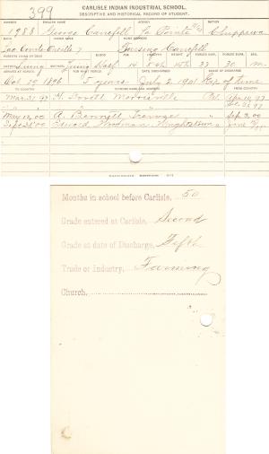 George Carefell Student File George Carefell Student File