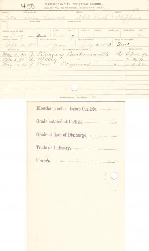 Louis Caswell Student File Louis Caswell Student File