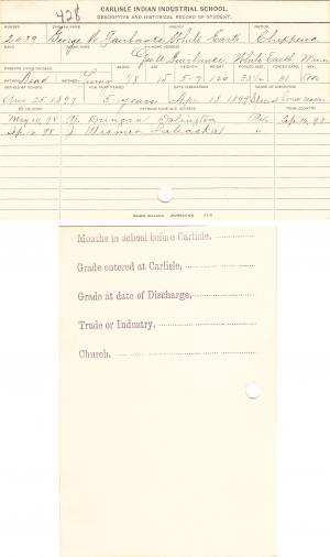 George W. Fairbanks Student File