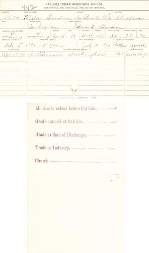 Miles Gordon (Ta-bog-an) Student File Miles Gordon (Ta-bog-an) Student File