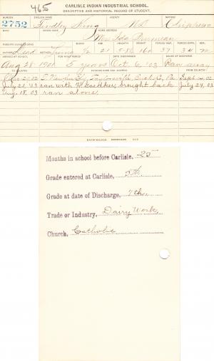 Finley King Student File Finley King Student File