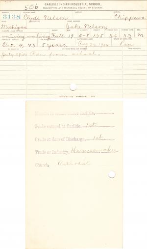 Clyde Nelson Student File