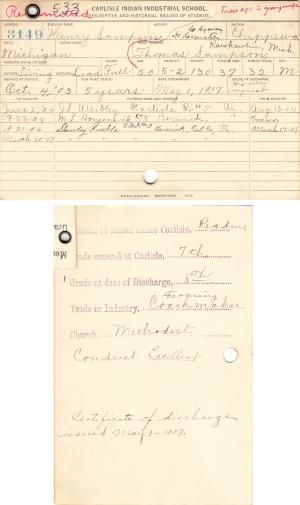 Henry Sampson Student File