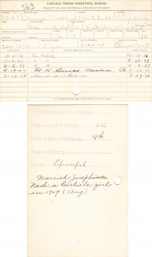 Clarence Woodbury (Hole-in-the-Day) Student File Clarence Woodbury (Hole-in-the-Day) Student File