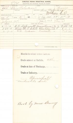 Elsie Robertson Student File