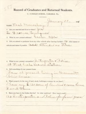 Neal Monoahsy Student File