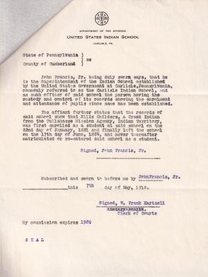 Ellis Childers Student File