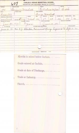 Benjamin Marshall Student File Benjamin Marshall Student File