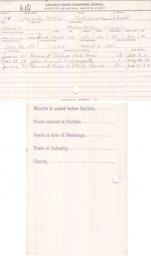 Alexander McNac Student File Alexander McNac Student File