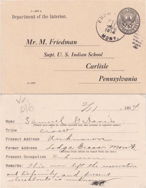 Samuel S. Davis Student File