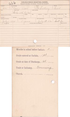 Theron Lears (Looks With His Ears) Student File