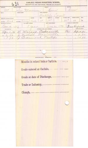 John Morrison Student File John Morrison Student File