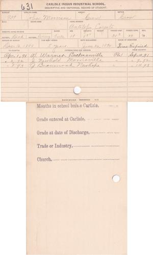 John Morrison Student File John Morrison Student File
