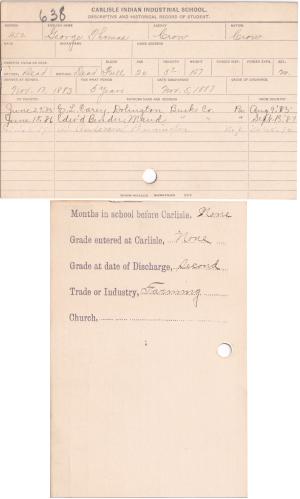 George Thomas Student File George Thomas Student File