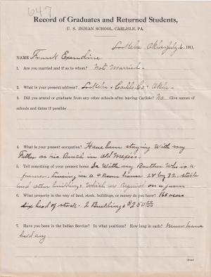 Frank Exendine Student File Frank Exendine Student File