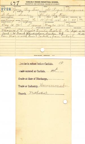 George Bigtree (Suasen) Student File George Bigtree (Suasen) Student File