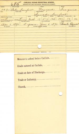 Peter Deerfoot Student File Peter Deerfoot Student File