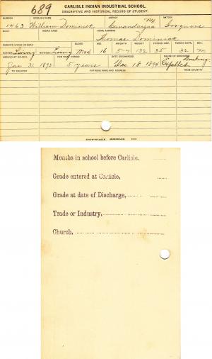 William Dominick Student File William Dominick Student File