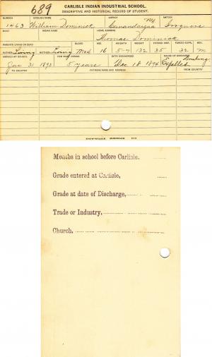 William Dominick Student File