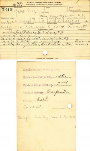 Moses Gray Student File
