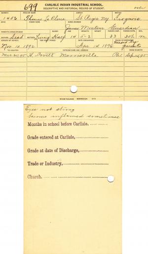 Thomas Le Clerce Student File Thomas Le Clerce Student File