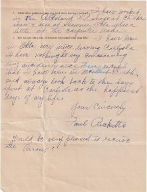 Paul Ricketts Student File
