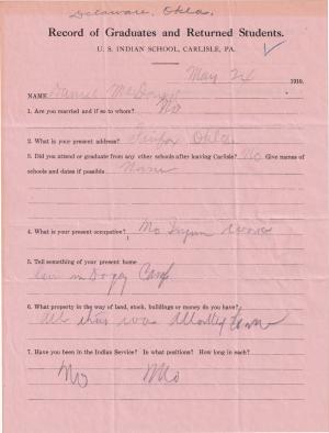 Don McDonald Student File Don McDonald Student File