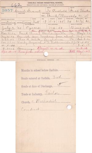 Cecil Grant Student File