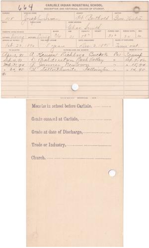 Joseph Irwin Student File