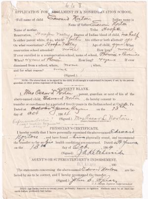 Eddie Norton Student File
