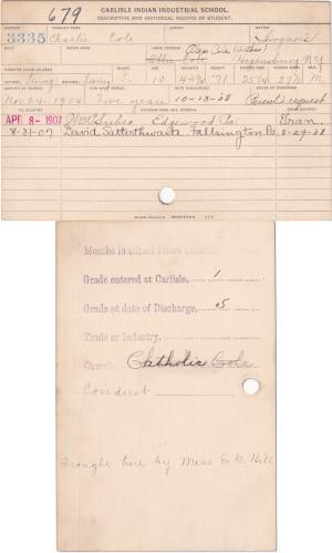 Charlie Cole Student File Charlie Cole Student File
