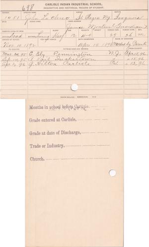 John Le Clerce Student File