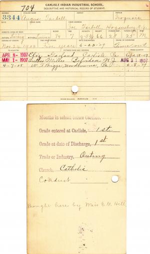 Angus Tarbell Student File