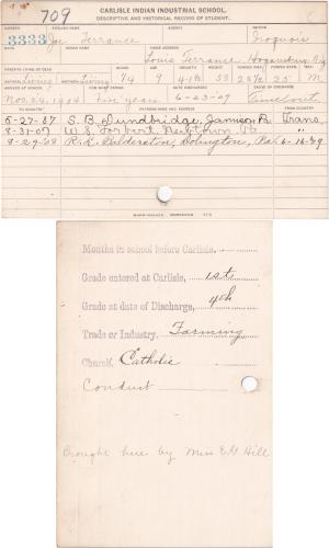 Joe Terrance Student File
