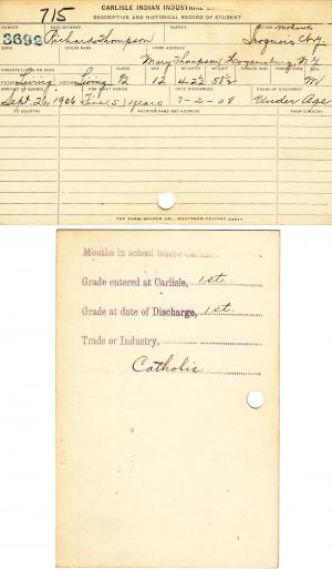 Richard Thompson Student File Richard Thompson Student File