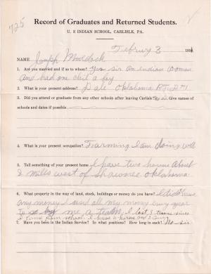 Joseph Murdock (mah rah ne rah) Student File Joseph Murdock (mah rah ne rah) Student File