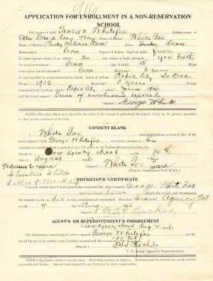 George Whitefox (Otter goes a long way) Student File George Whitefox (Otter goes a long way) Student File