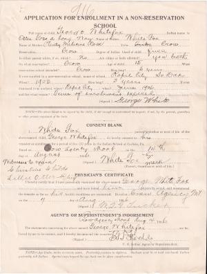 George Whitefox (Otter goes a long way) Student File George Whitefox (Otter goes a long way) Student File