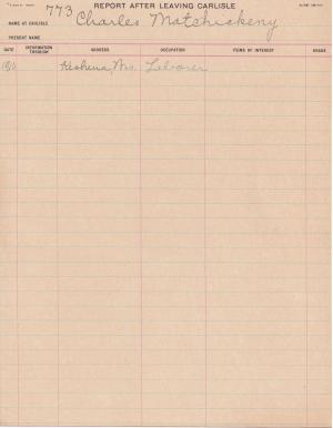 Charles Mat Chickeny Student File