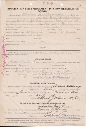 Abram Katchenago Student File