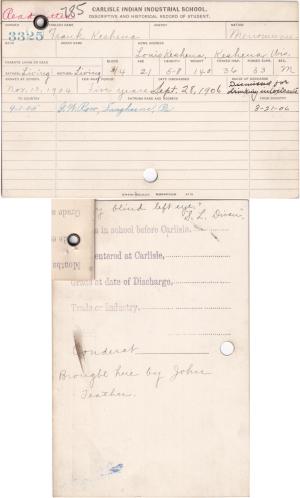 Frank Keshena Student File