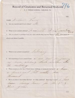 William Premo Student File
