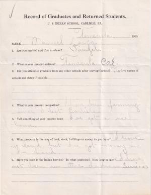 Manuel Largo Student File