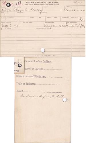 Miguel Maxey Student File 